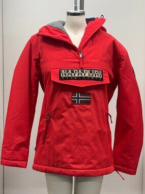 Napapijri Red Anorak Jacket – Pullover Outdoor Outerwear